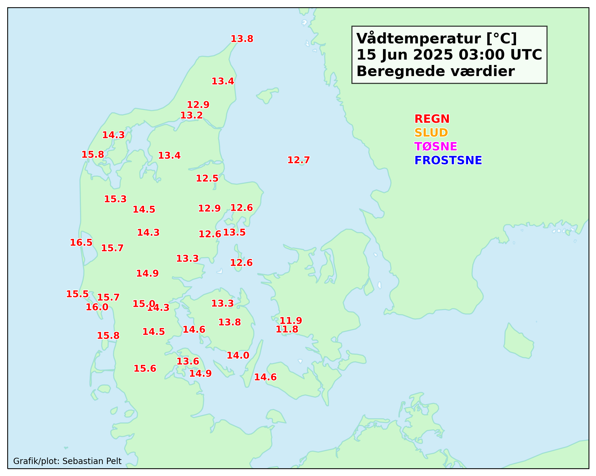 Vådtemperatur i DK - kilde: DMI